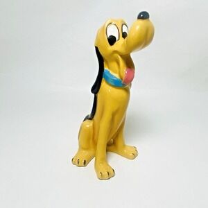 Vintage Disney PLUTO Dog Ceramic Figurine Walt Disney Productions Japan 6" 1960s